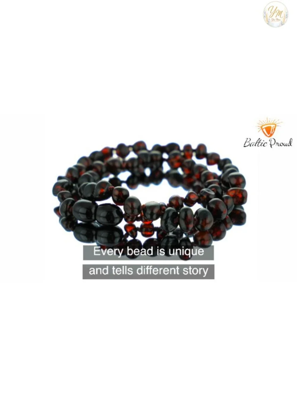 Genuine Baltic Amber Necklace & Bracelet Gift Set - Unisex Beaded Jewelry,